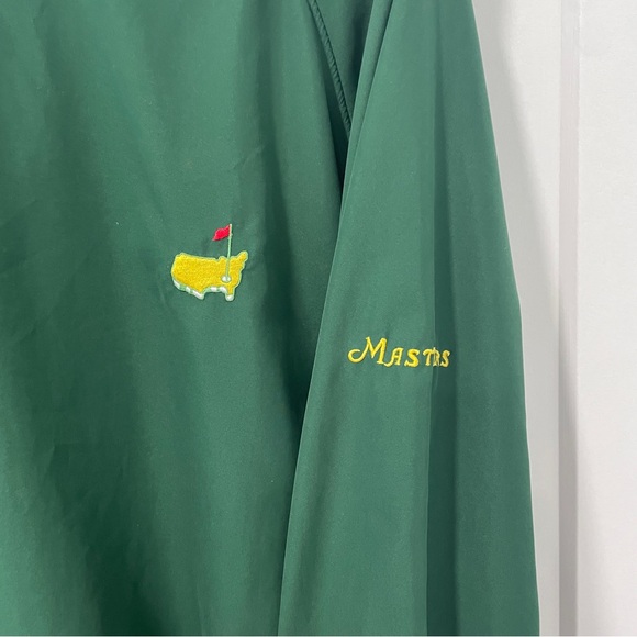 VTG Slazenger Augusta National Masters Green Pullover Windbreaker Pockets Y2K XL - Picture 4 of 16